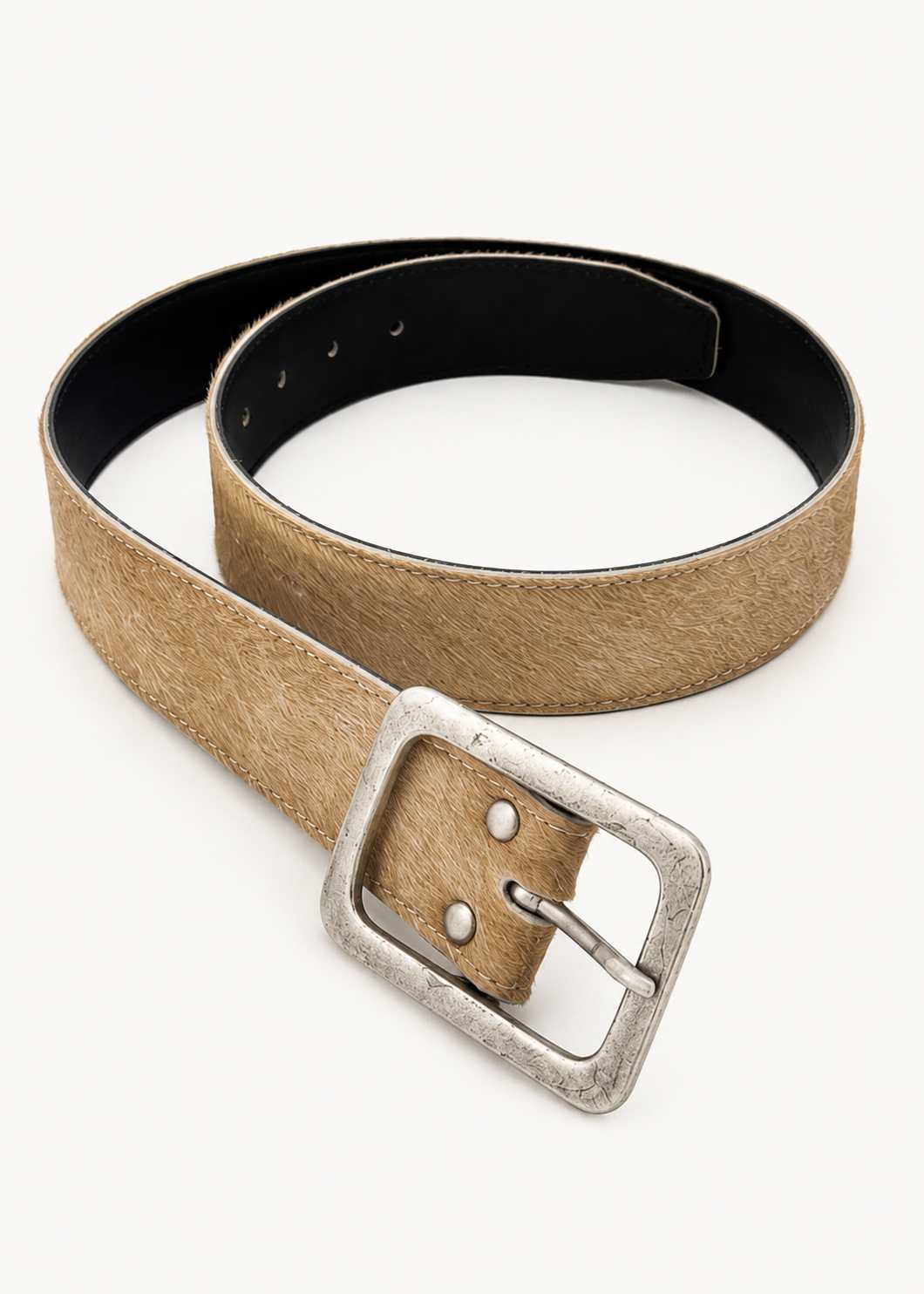 Koeienhuid Riem Champagne 95cm