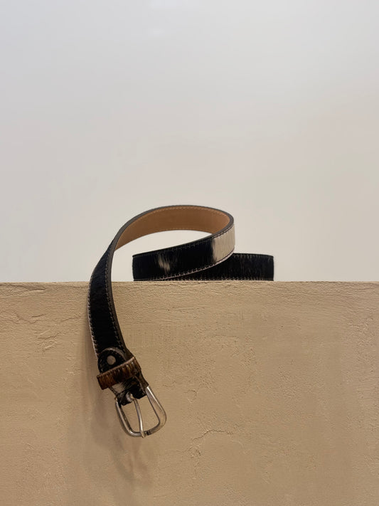 Cowhide Leather Belt – Silver Buckle