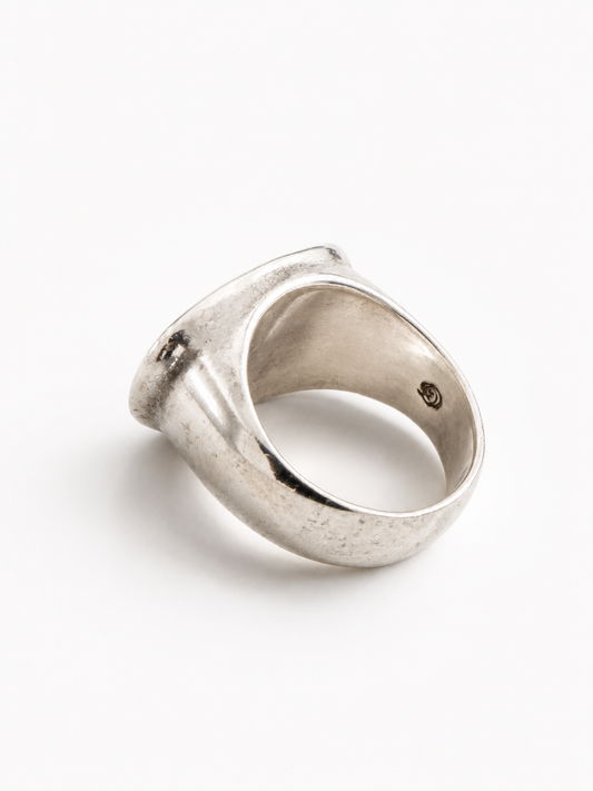 Vintage 925 Zilveren Ring met Ovale Maansteen