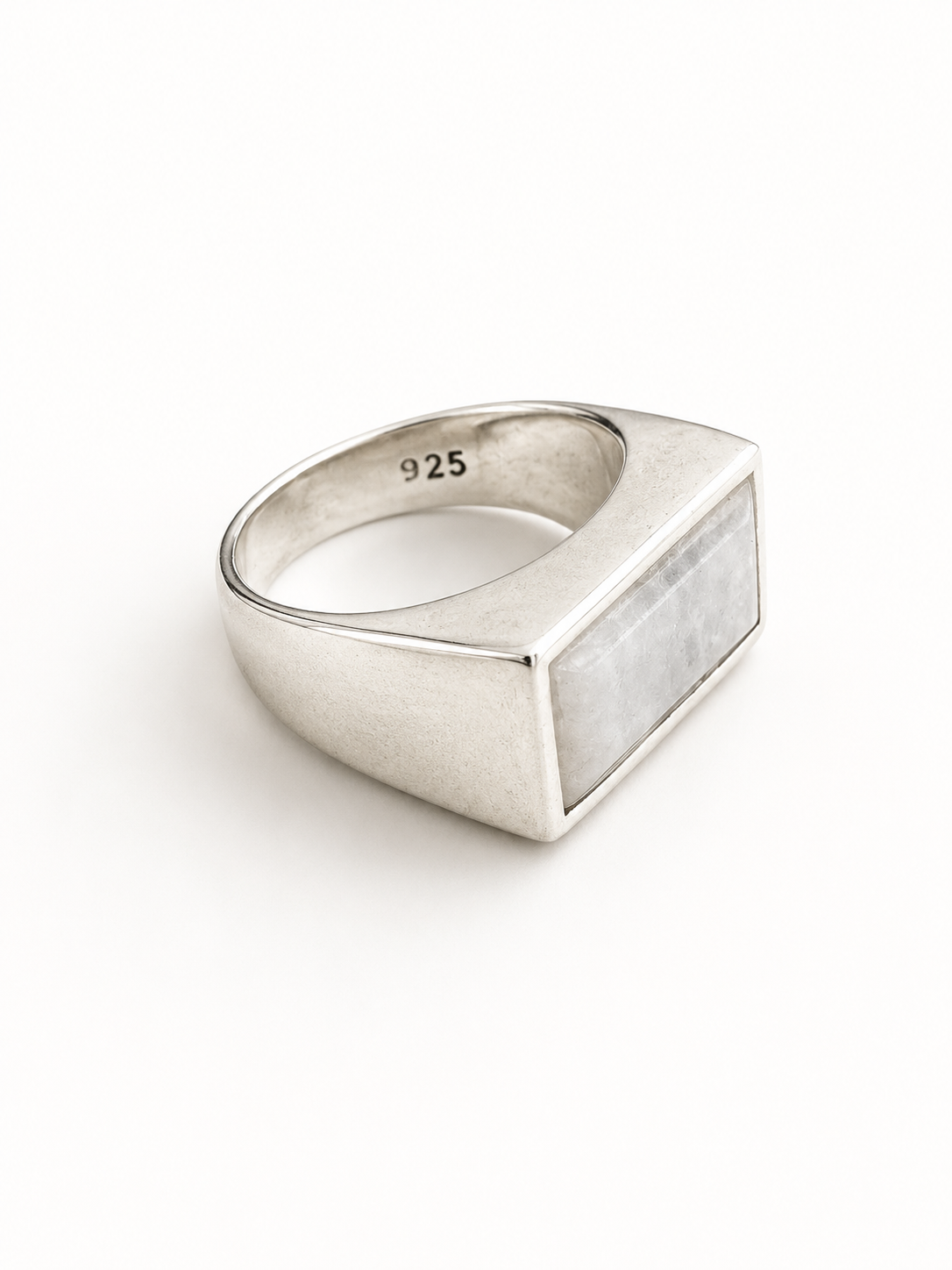 925 Sterling Silver Moonstone Rectangle Ring