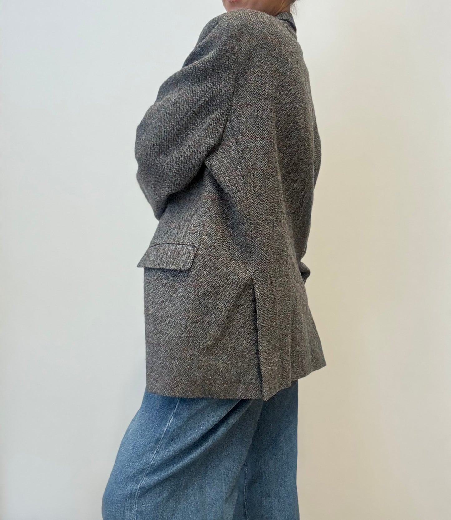 Vintage Wool Blazer in Tweed
