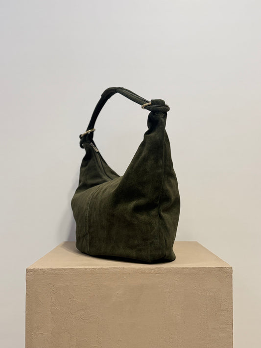 Yenvi big suede green bag