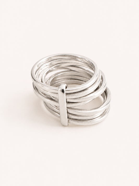 925 Sterling Silver Multi Band Ring