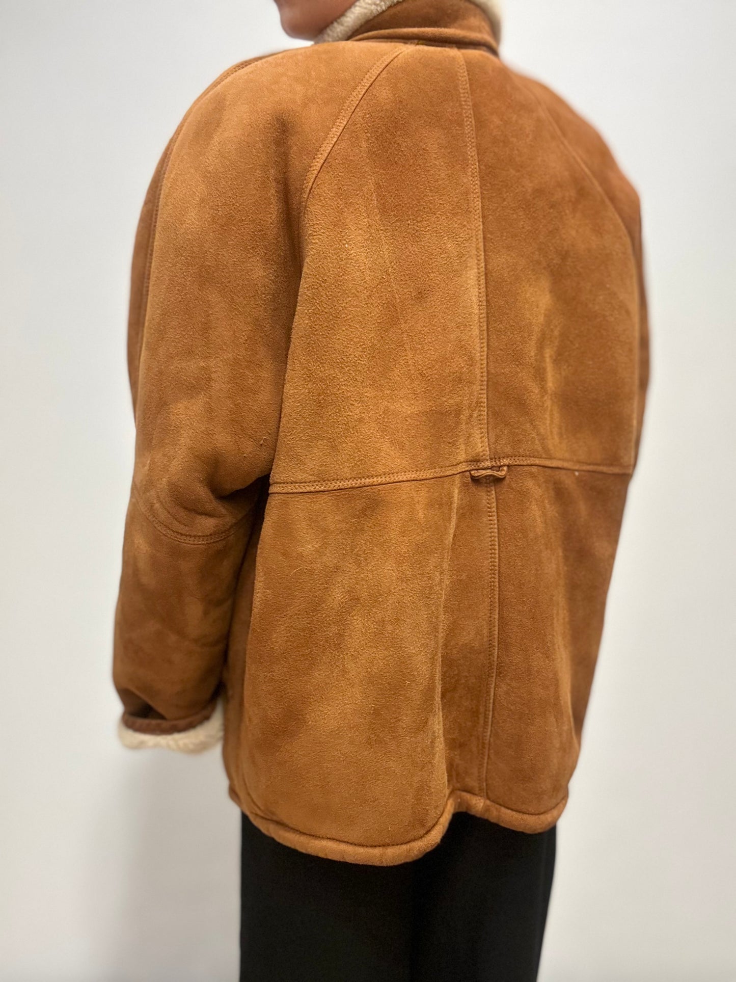 Vintage Shearling Parka in Cognacbruin
