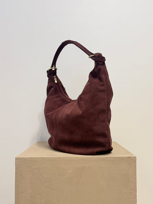 Yenvi big suede burgundy bag