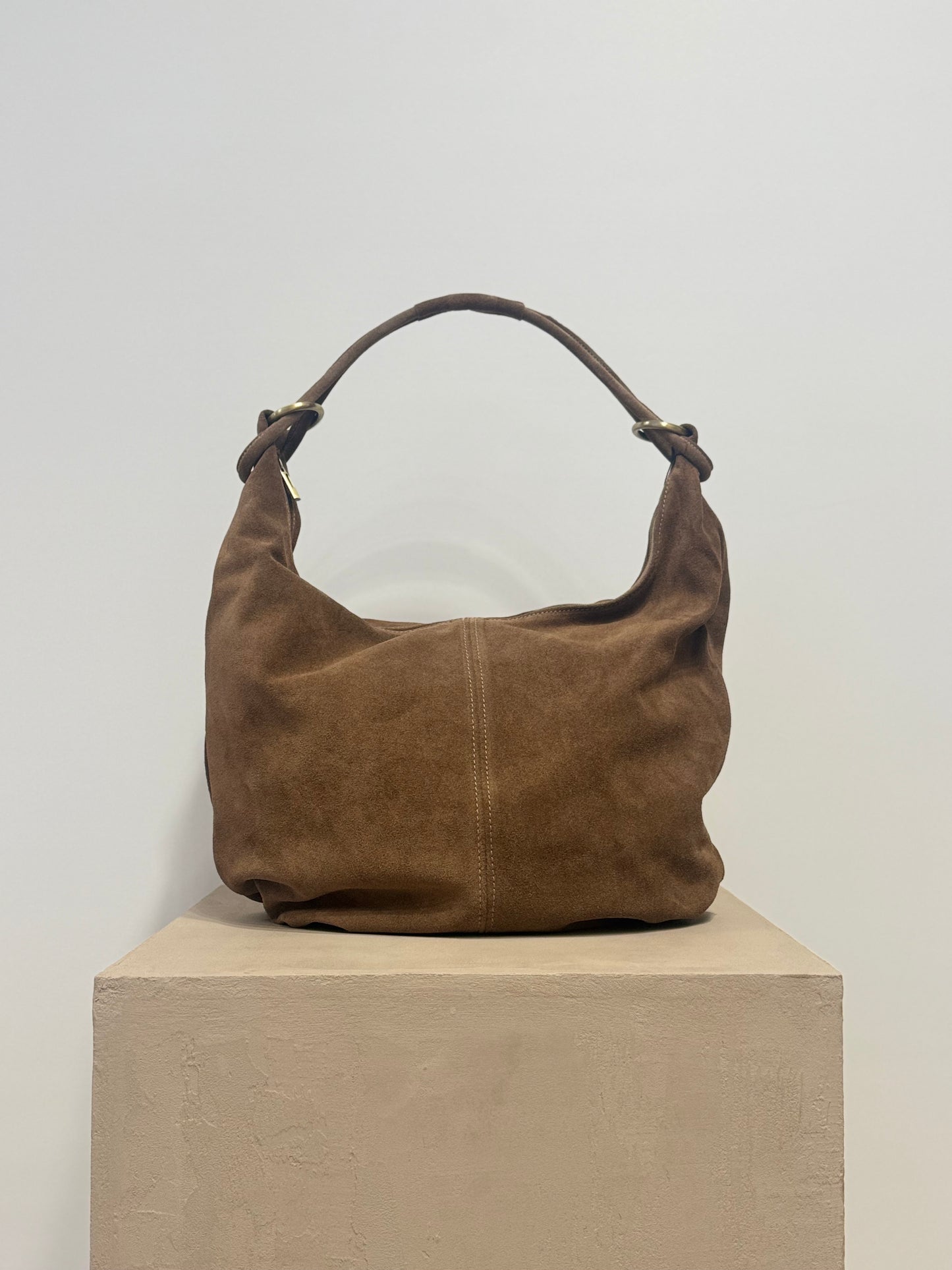 Yenvi big suede taupe bag