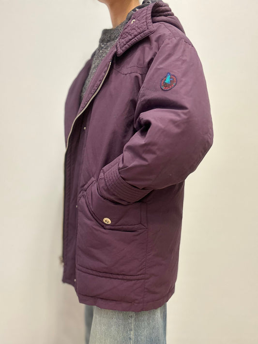 Vintage paarse pufferjas