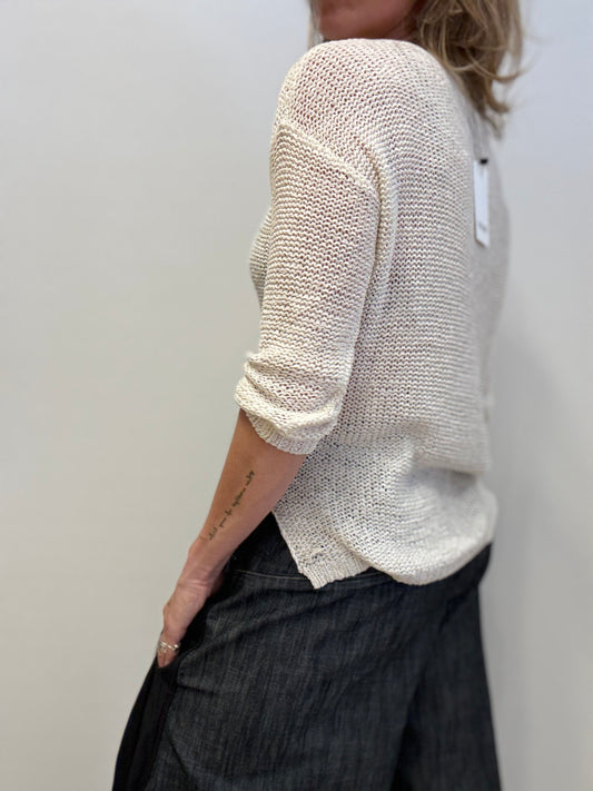 Ivory lightweight knit sweater