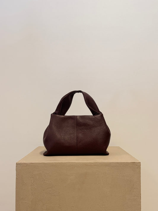 Yenvi classic grain burgundy leather bag