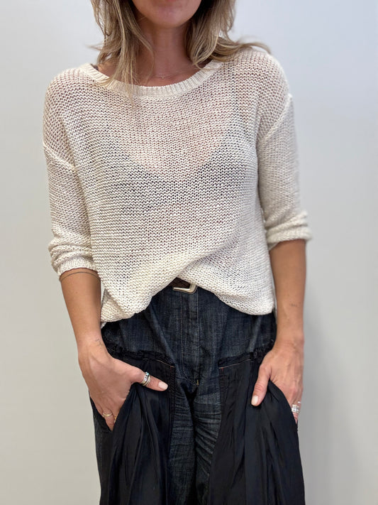 Ivory lightweight knit sweater