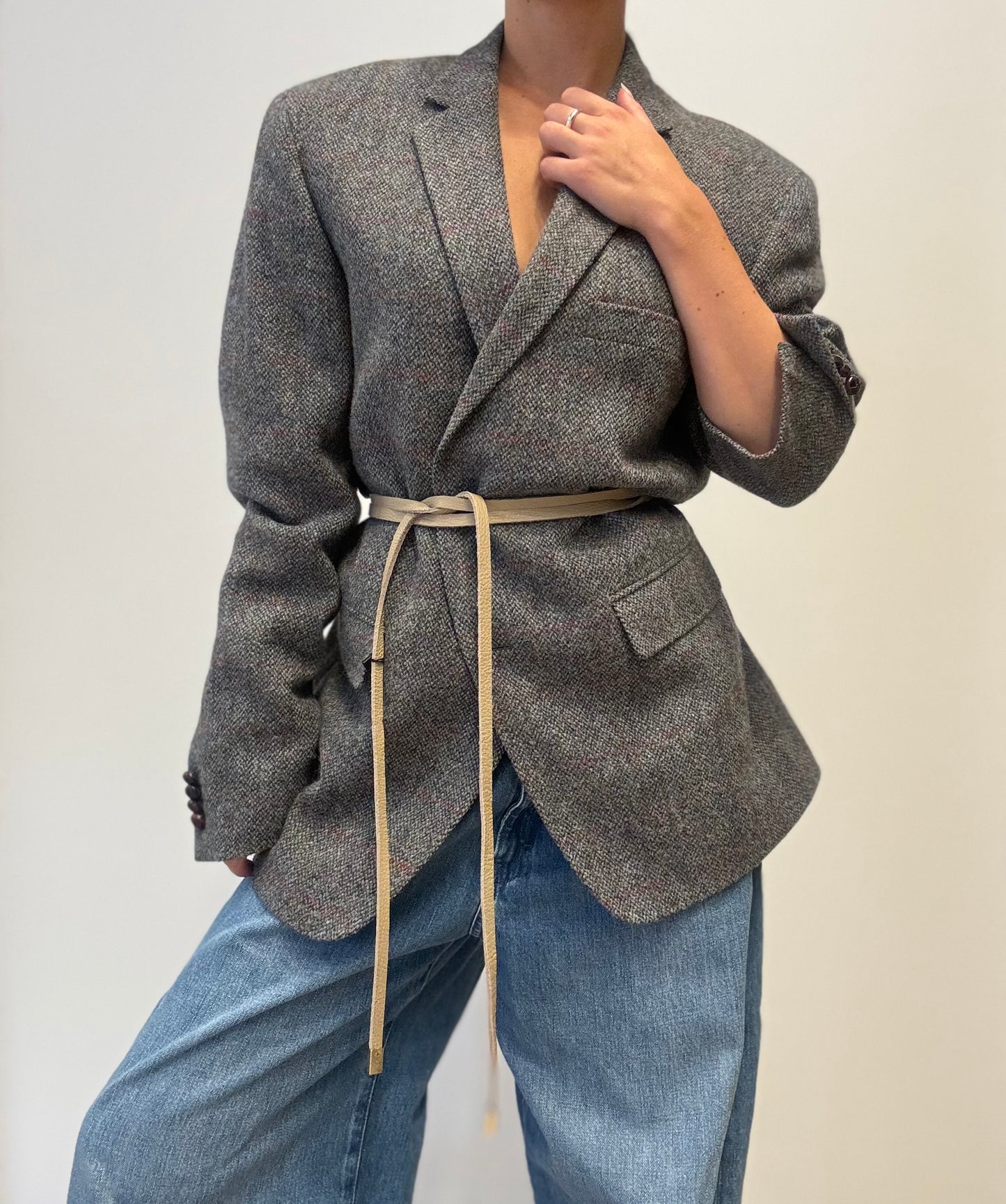 Vintage Wool Blazer in Tweed