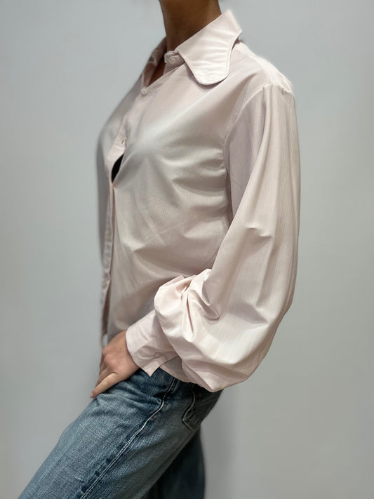 Roze balloon mouw blouse