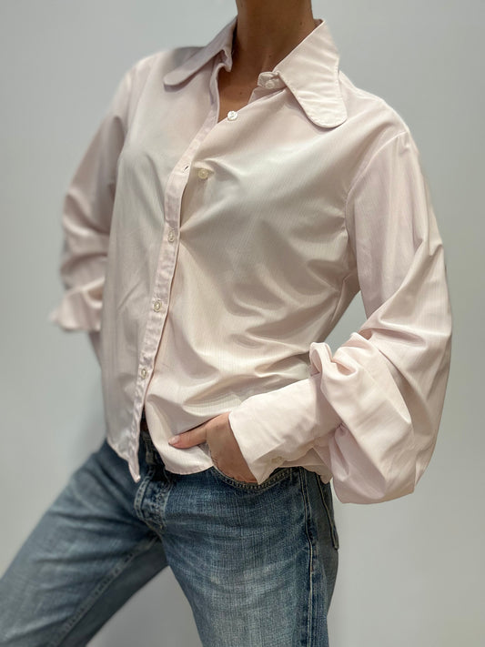 Roze balloon mouw blouse