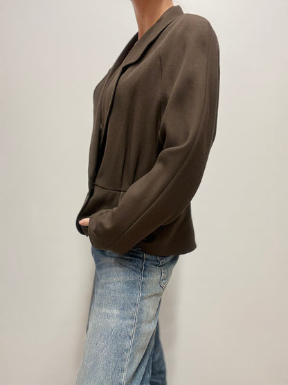 Vintage groene blazer met gouden knopen