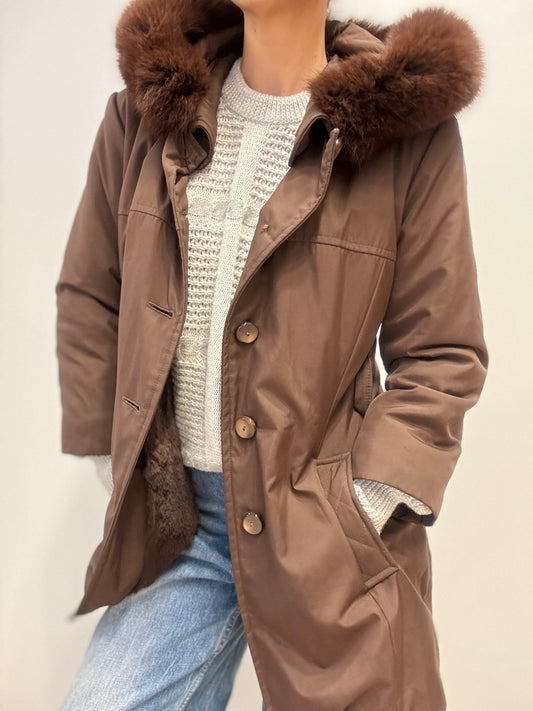 Marturano Italiaanse Parka met Bontvoering