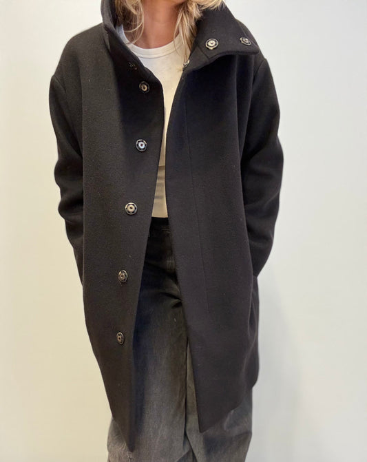 Max Mara Wool Coat in Black