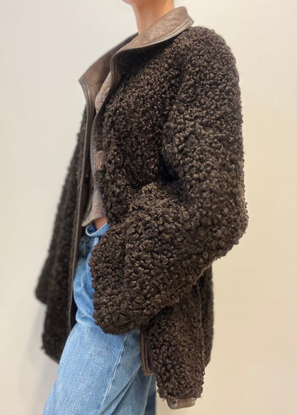 Dubbelzijdige Lammycoat – Leer & Teddy