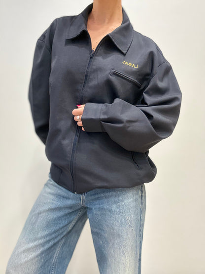 AMMI Zwarte Bomberjas met Gele Logodetail