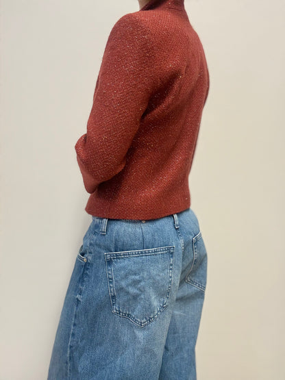 Steenrode blazer met glitter