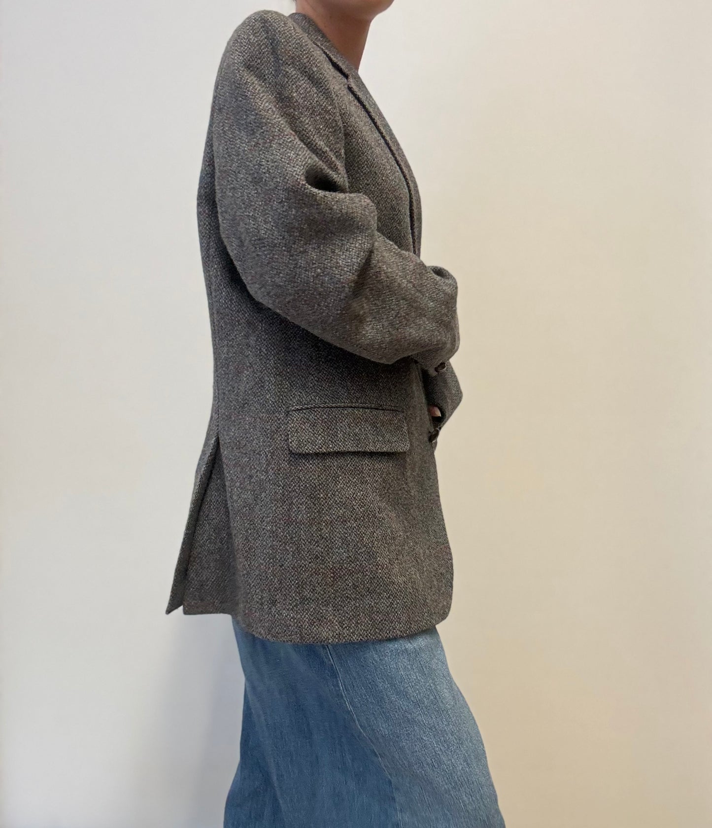 Vintage Wool Blazer in Tweed