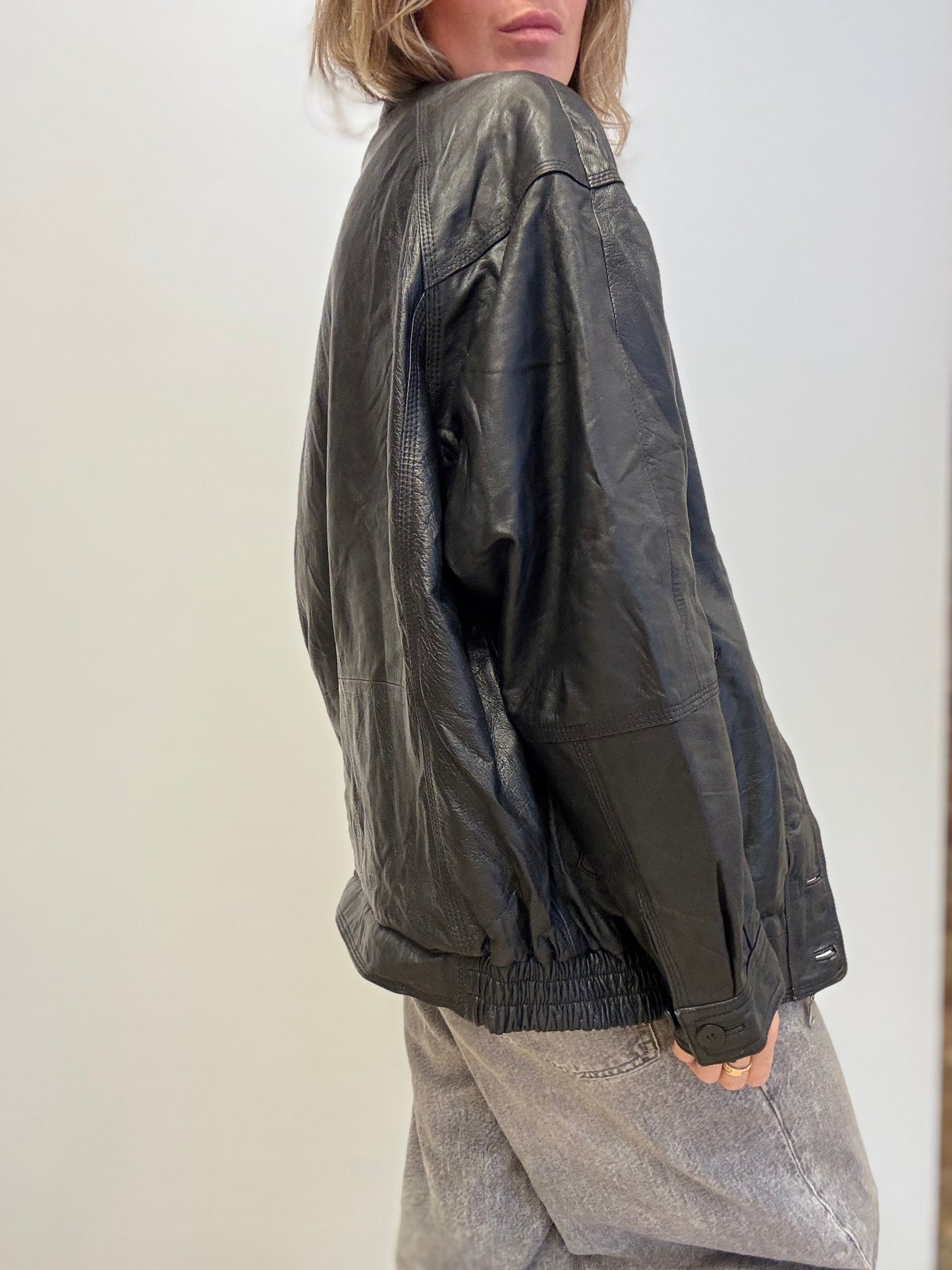 Vintage Black Leather Jacket