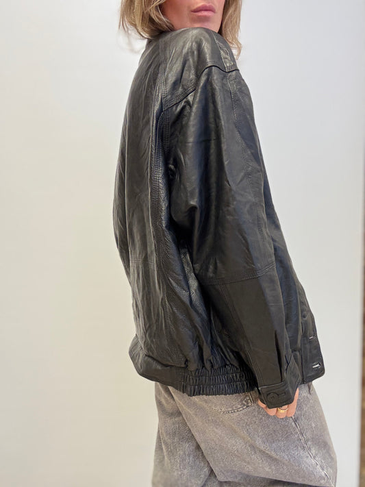 Vintage Black Leather Jacket