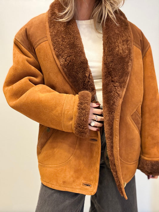 Cognac lammy coat