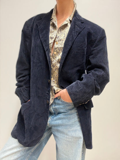 Ralph Lauren Navy Corduroy Blazer