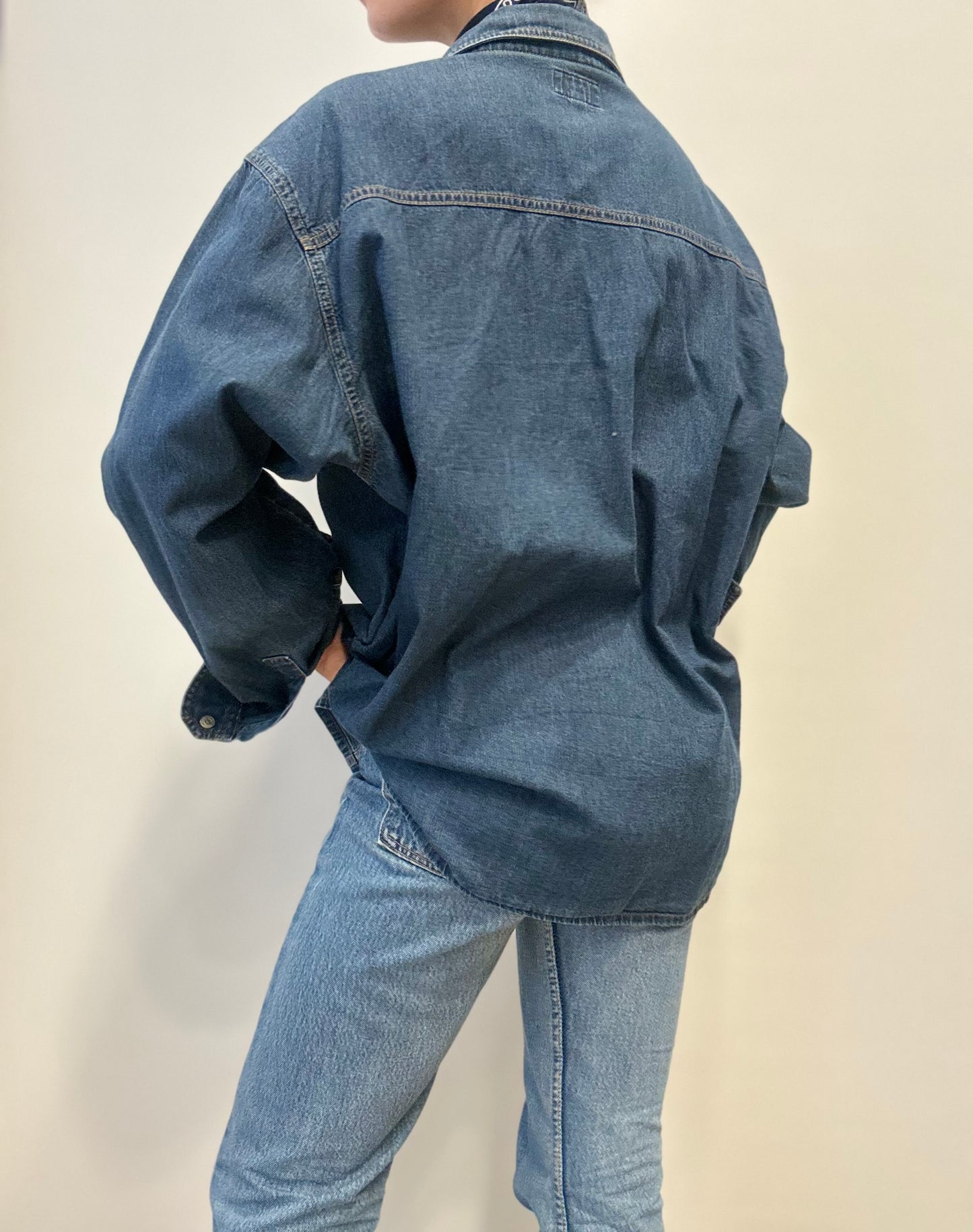Vintage Denim Zip Shirt by Cecil