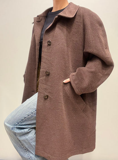 Steinbock wollen jas bruin