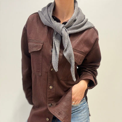 Yenvi sjaal – stripes plum – Yenvi vintage