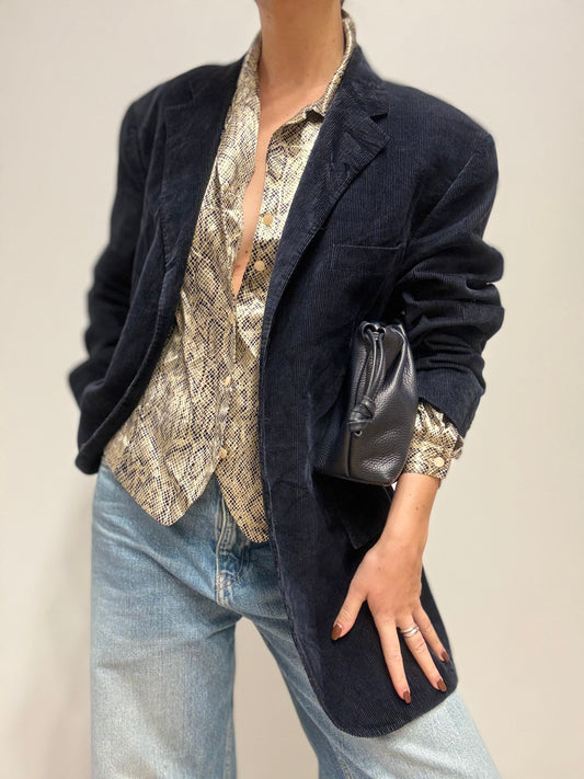 Ralph Lauren Navy Corduroy Blazer