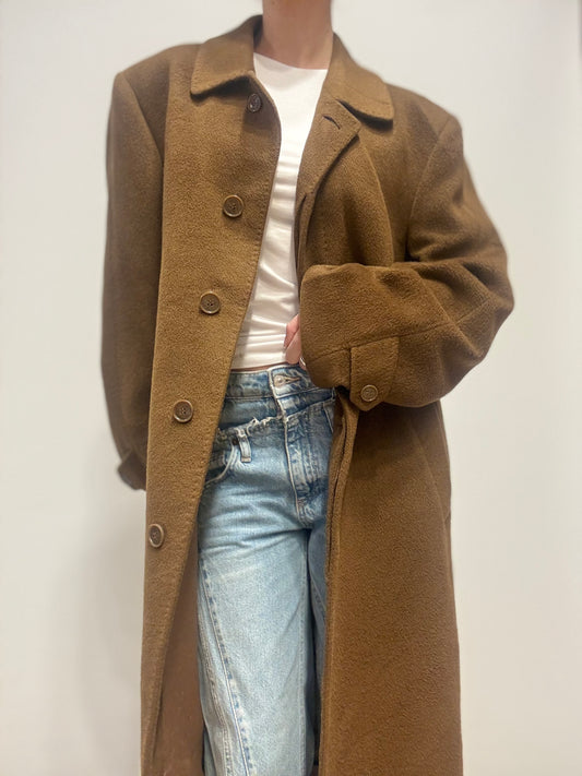 Campore wol en chasmere jas bruin