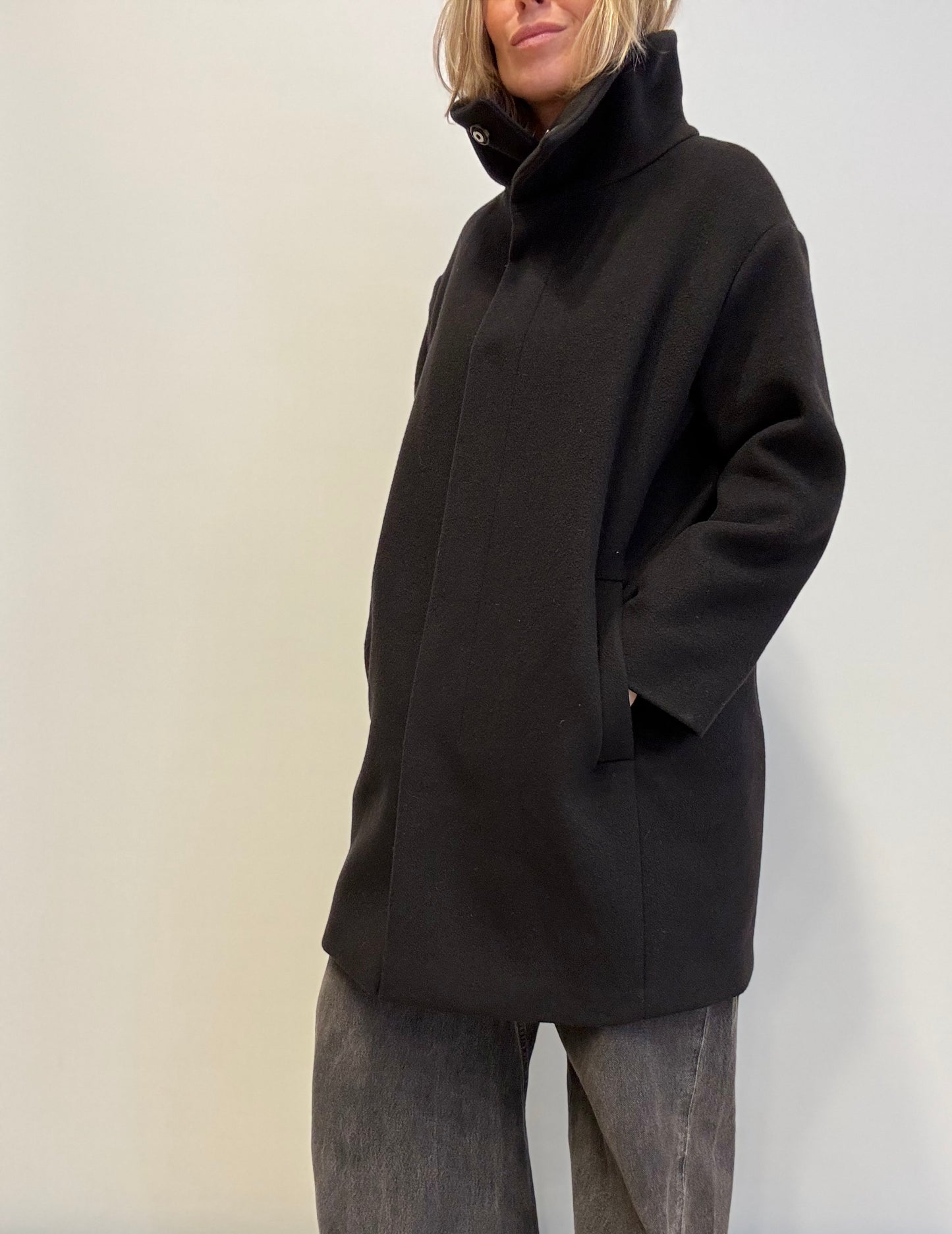 Max Mara Wool Coat in Black