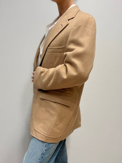 Ralph Lauren Oversized Blazer in Camel Wol