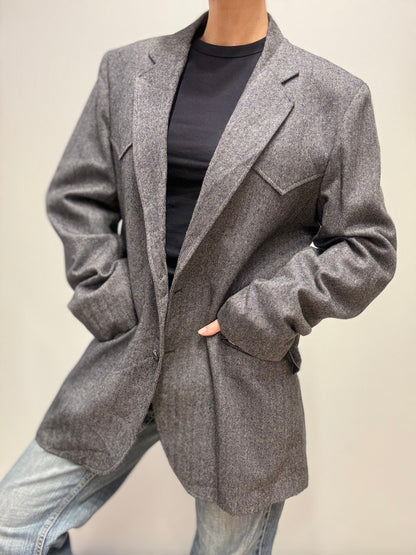 Vintage wrangler blazer grijs