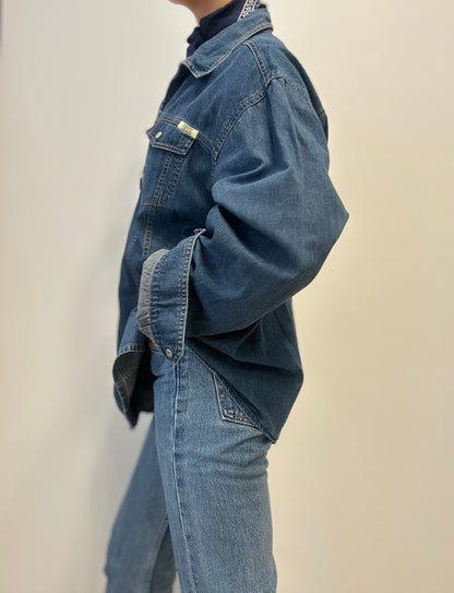 Vintage Denim Zip Shirt by Cecil
