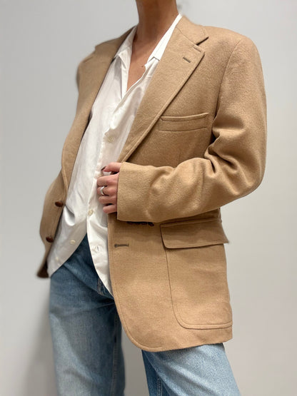 Ralph Lauren Oversized Blazer in Camel Wol