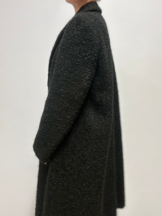 Vintage wollen bouclé mantel