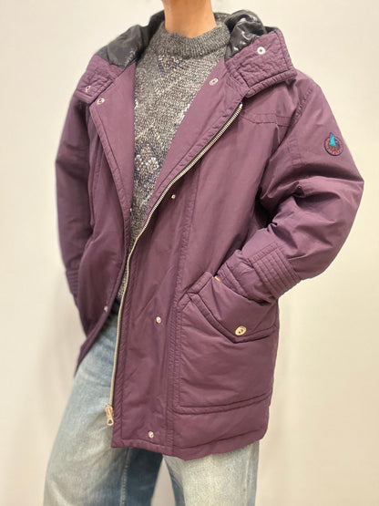 Vintage paarse pufferjas