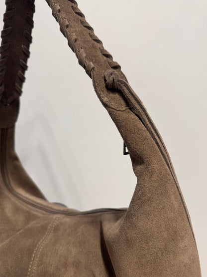 The AVEA tas suede taupe