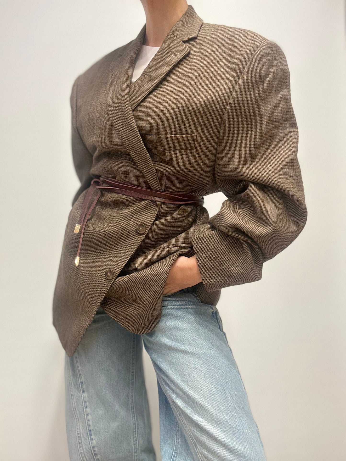 Vintage blazer Chaps EST. 1978 Bruin tinten