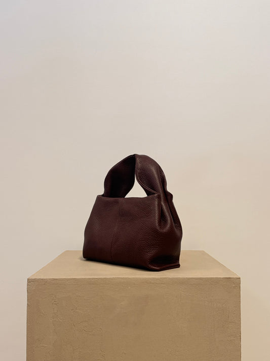 Yenvi classic grain burgundy leather bag