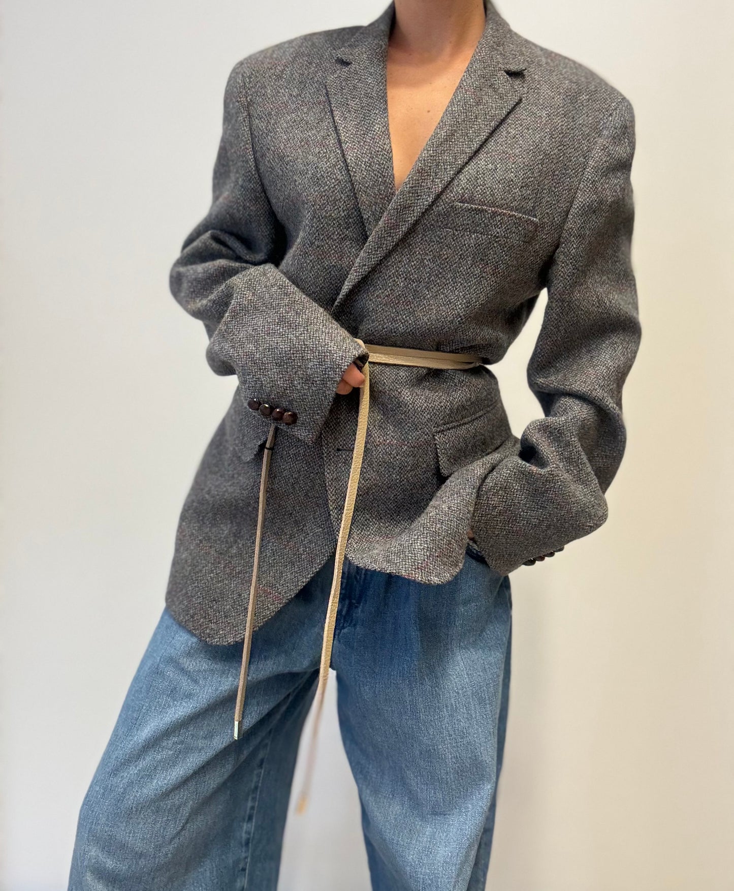 Vintage Wool Blazer in Tweed