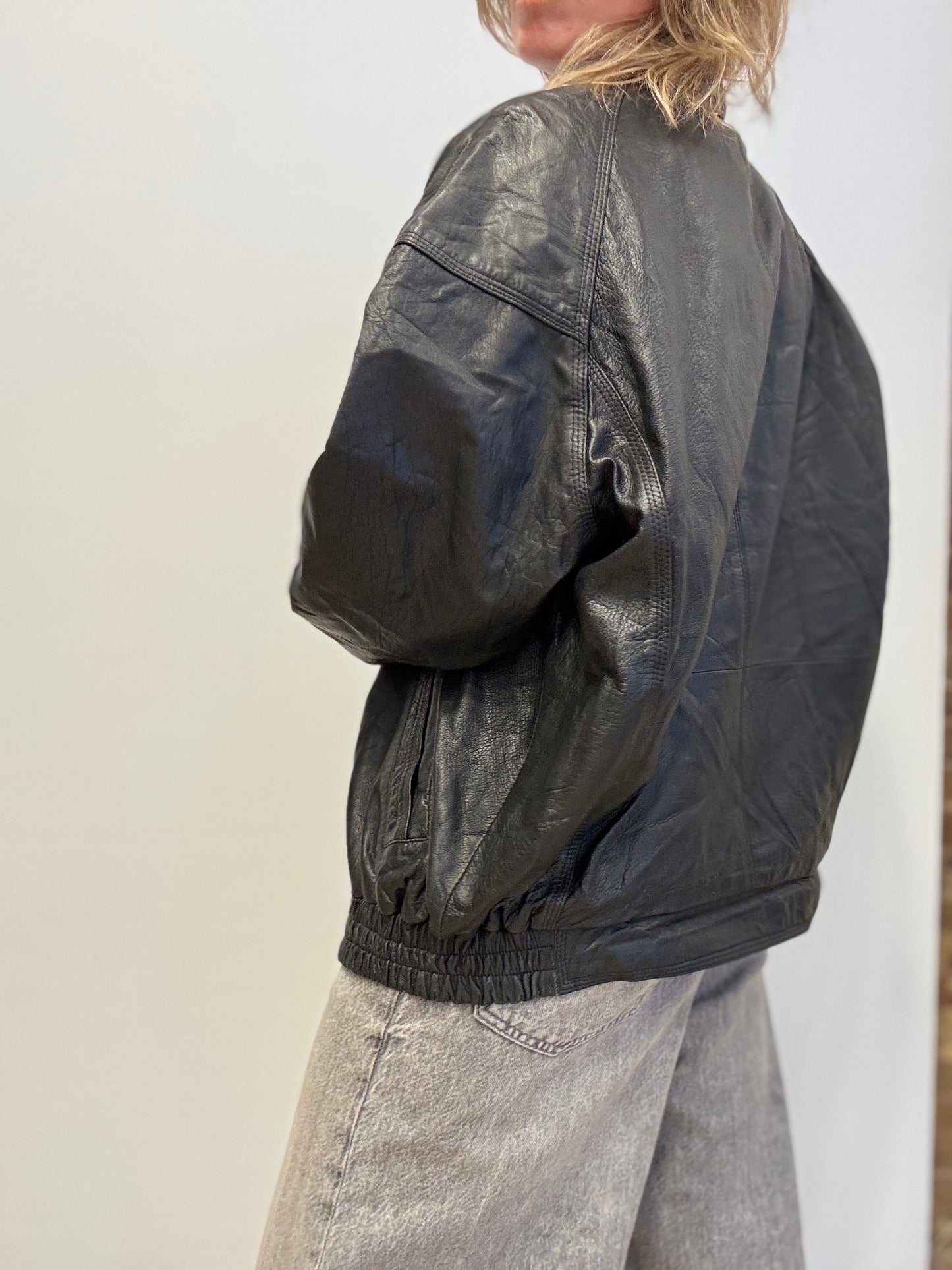 Vintage Black Leather Jacket