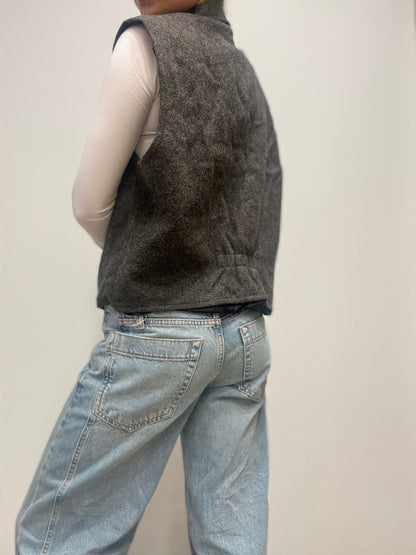 Wollen gilet USA - Grijs