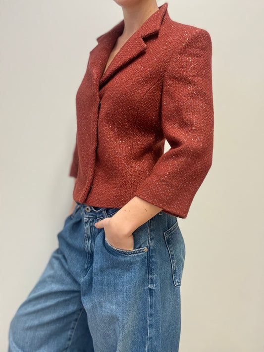 Steenrode blazer met glitter