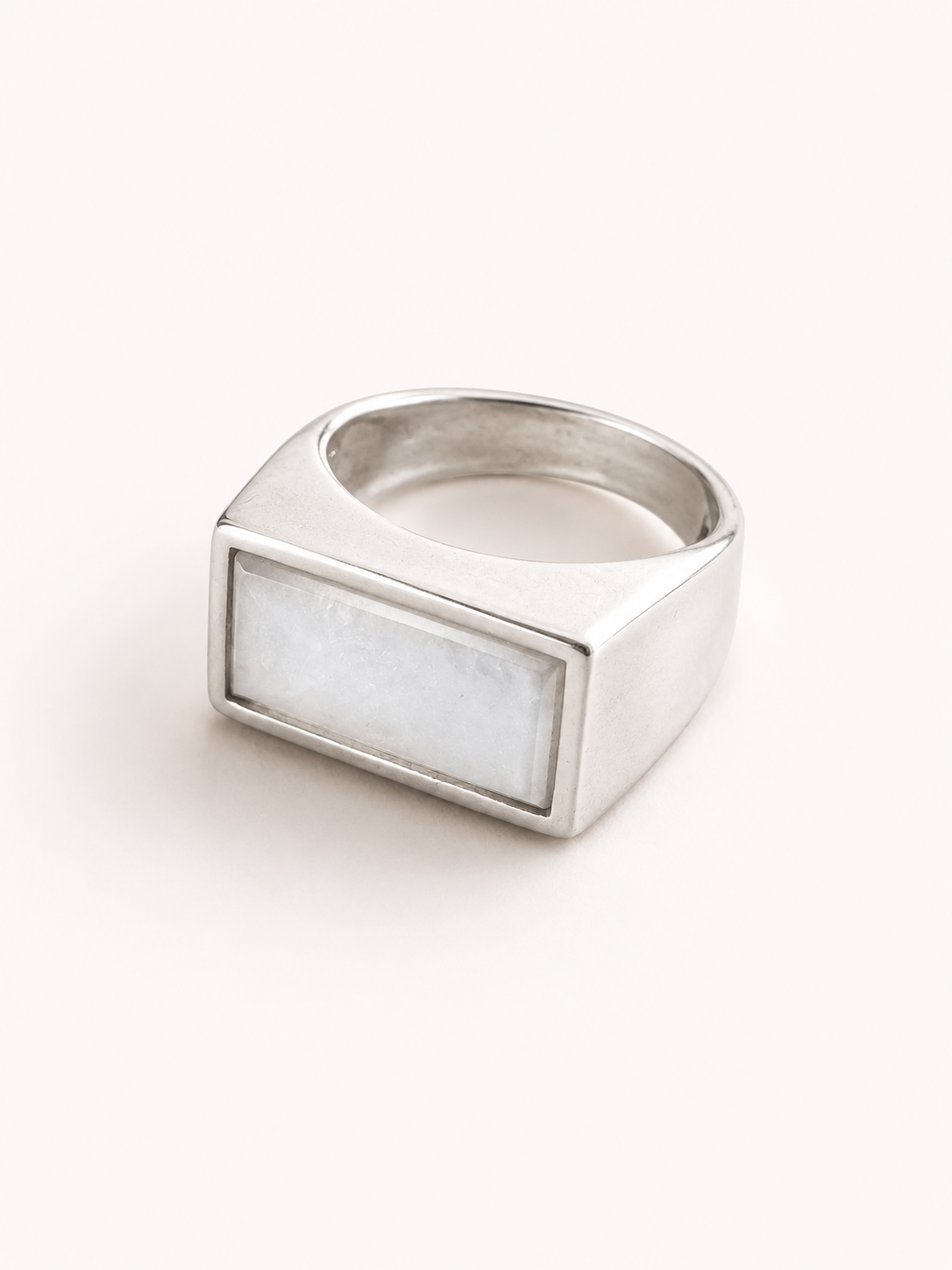 925 Sterling Silver Moonstone Rectangle Ring
