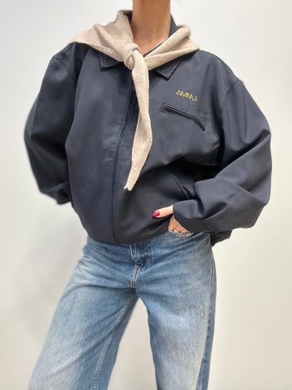 AMMI Zwarte Bomberjas met Gele Logodetail