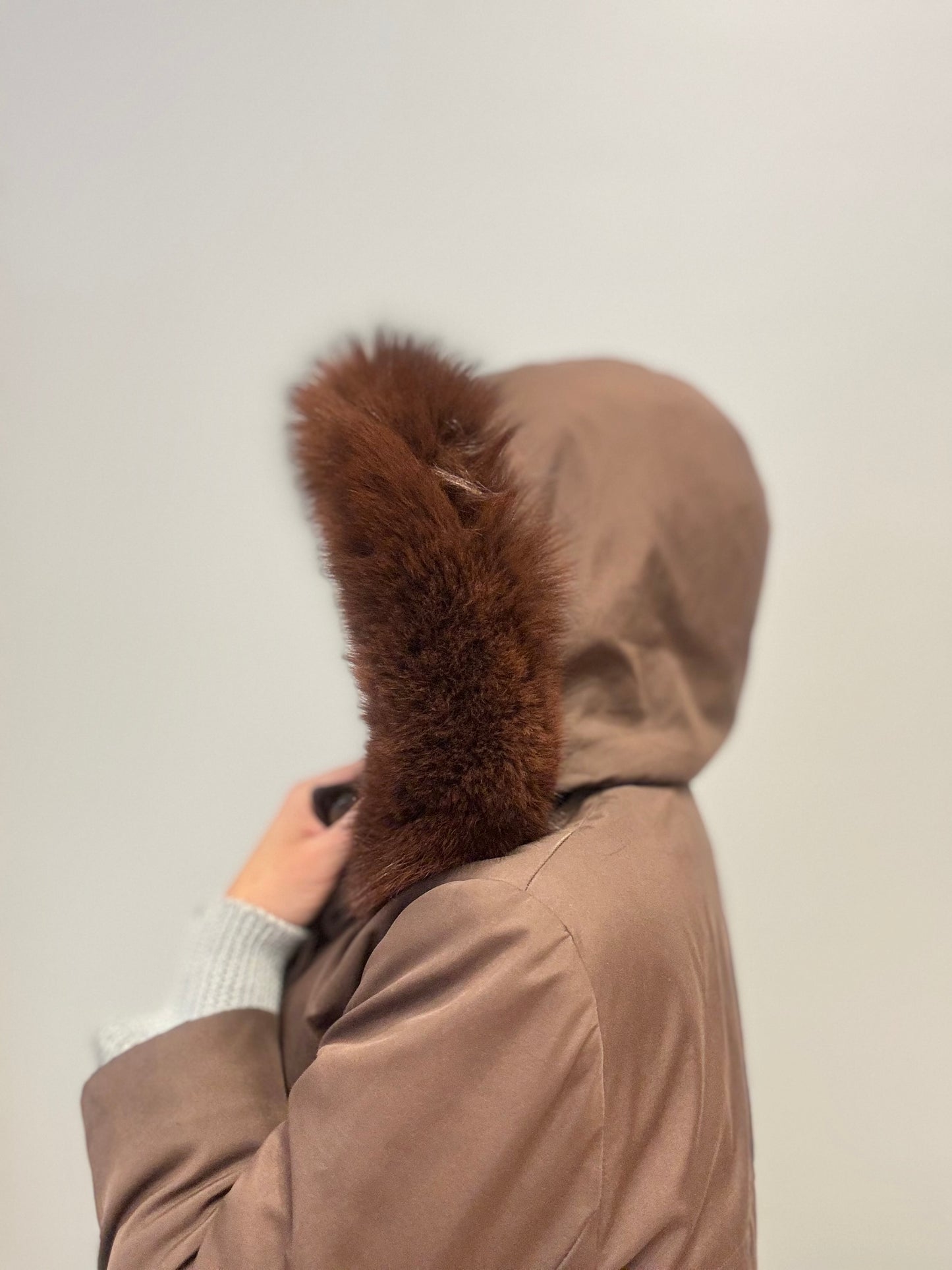 Marturano Italiaanse Parka met Bontvoering